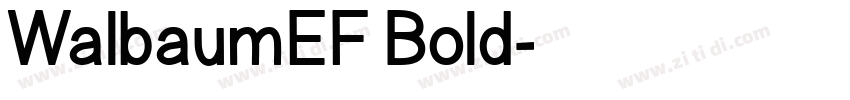 WalbaumEF Bold字体转换